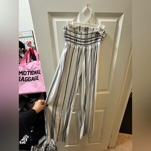 Striped Smocked Waist Pants